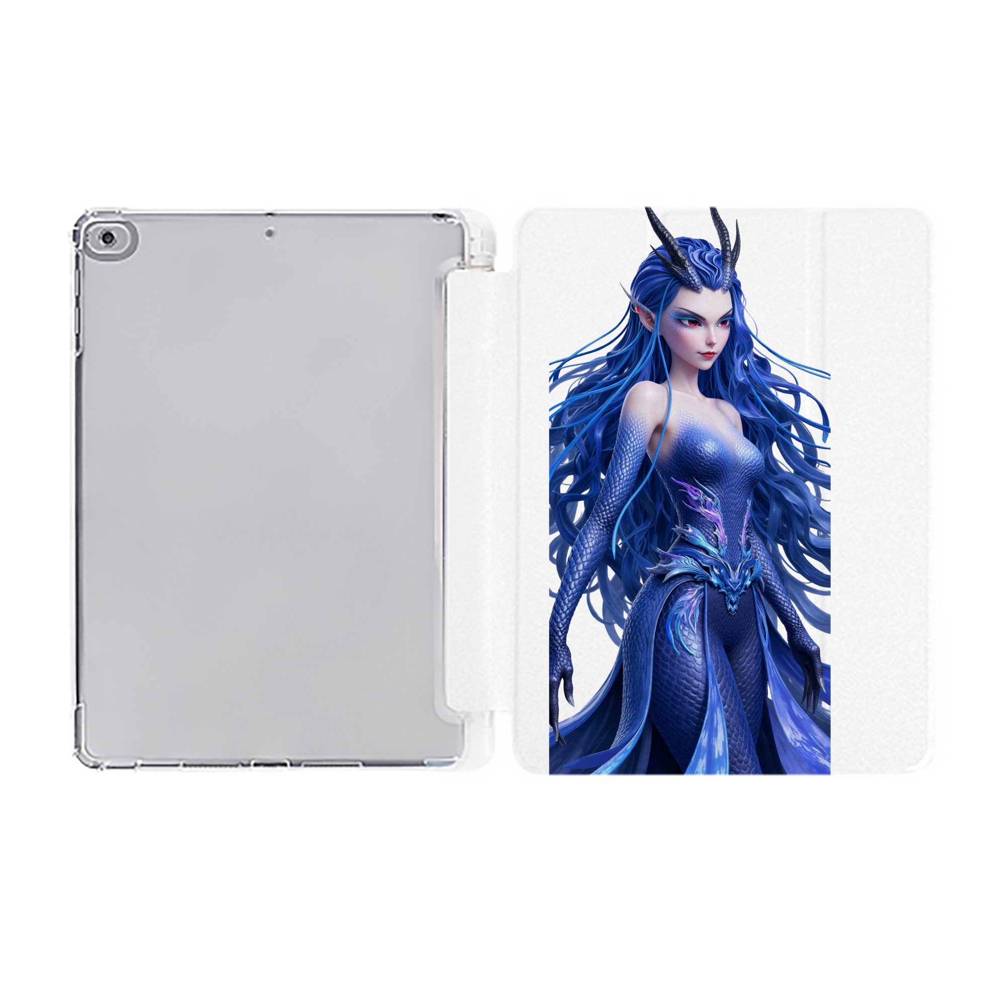（画像用） Ne Zha 2 ナタ 魔童の大暴れ IPad ケース ペン収納付き 三つ折りスタンド PUレザー×シリコン 対応機種9.5/10.5/10.9インチ